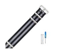WUWMTUTCK Convient for Daniel Fit for Wellington Fit for Tissot Fit for Rolex Water Ghost Fit for Citizen Fit for Seiko Bracelet de montre en nylon élastique 18 20 22 mm(Black Grey,18mm)