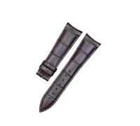 WUWMTUTCK Convient for Frederique Constant bracelet de montre première couche en cuir boucle ardillon 23mm noir et marron foncé hommes ceinture(Dark brown)