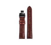 WUWMTUTCK Lea/ther for bracelet de montre inférieur en caoutchouc de silicone 19 20 21 22mm bracelet de montre universel noir marron bleu foncé for hommes et femmes(Brown-Black,19mm)