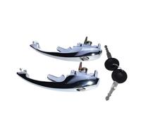 WUWMTUTCK Poignée de Porte extérieure chromée 113 837 205M, Paire de clés Avant LR adaptées for VW Beetle Super Beetle 1986-1979 et 1968-1970 Karmann GHIA