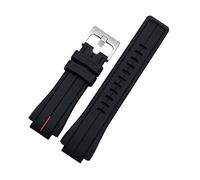 WUWMTUTCK Sangle de silicone T2N720 T2N721 TW2T76300 Men Sport Imperproof Rubber en caoutchouc bracelet Band accessoires montre 16 mm Fit For TimeX(Black red S)