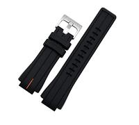 WUWMTUTCK Sangle de silicone T2N720 T2N721 TW2T76300 Men Sport Imperproof Rubber en caoutchouc bracelet Band accessoires montre 16 mm Fit For TimeX(Black orange S)