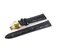 WUWMTUTCK Sangle en cuir de la bande surveillance montée(Black-G,22mm)