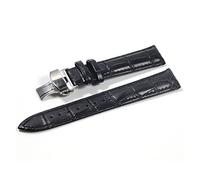 WUWMTUTCK Sangle en cuir de la bande surveillance montée(Black-s,20mm)