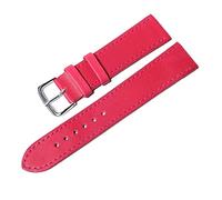 WUWMTUTCK Tissage simple Puan Bande de montée en cuir 1 2 mm, 14, 16, 18, 20 Regarder des sangles couleurs bonbons for les montres for(Rose,18mm)