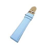 WUWMTUTCK Tissage simple Puan Bande de montée en cuir 1 2 mm, 14, 16, 18, 20 Regarder des sangles couleurs bonbons for les montres for(Blue,16mm)