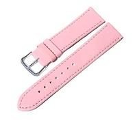 WUWMTUTCK Tissage simple Puan Bande de montée en cuir 1 2 mm, 14, 16, 18, 20 Regarder des sangles couleurs bonbons for les montres for(Pink,14mm)