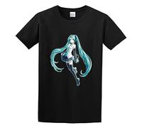 wuxiaojia Hatsune Miku Men Cotton T-Shirt Size M
