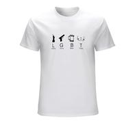 wuxiaojia LGBT Liberty Guns Beer & Titties Funny Mens Cotton T-Shirt Size L
