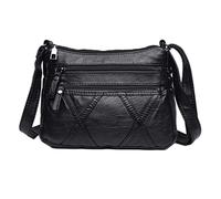 WuXingMeiLi Sac à main en cuir synthétique doux pour femme, Noir T1