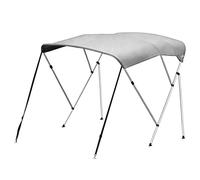 WUXTOKV 3 Arches Bimini pour Bateau, 600D Oxford Toile Taud pour Bateau, Cadre Alu avec Pochette de Rangement, 140-200L cm(Gray,170cm/67 in)