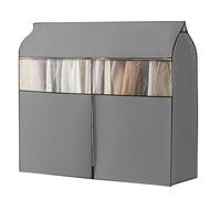WUXTOKV Housse Portant Vetement Entièrement Fermée, Housse Vetements a Suspendre, Convient aux Cintres et a l'intérieur d'un Placard(Gray,150x120cm/59x47in)