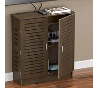 WUXTOKV Meuble Box Internet, Cache Radiateur Au Design Rétro, Dissimule Les Tuyaux et Les Câbles Encombrants, avec Rangement, Facile À Monter(Brown,60x70x30CM/24x28x11IN)