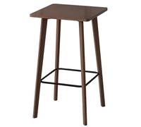 WUXTOKV Table de Bar Haute 102 Cm, Table Haute Comptoir en Bois D'hévéa, Plateau Épais, Idéale pour 2 Personnes, Facile À Nettoyer, 60 X 60 Cm