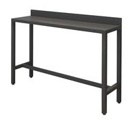 WUXTOKV Table Haute de 105 Cm, Bar Cuisine, avec Garde Corps, Design a Lattes, Étroite et Longue, Plusieurs Options, Adaptée a Divers Scénarios(Black,180x105x50CM/71x41x16IN)