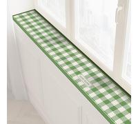 WUXTOKV Tapis de Rebord de Fenêtre, Coussins de fenêtre imperméables, matériau PVC, antidérapant Double Face, résistant à l'usure et Durable(Green,290x20CM)