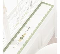 WUXTOKV Tapis de Rebord de Fenêtre, Housse de Rebord de Fenêtre Imperméable, Matériau Composite, Antidérapant Double Face, Résistant a l'usure(Green,200x20CM)