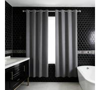 WUXXIANG Rideau Occultant 150 x 235 cm Doux, Thermique Isolant, Isolant Thermique, Anti Froid, Bloquer Lumiere, Anti UV Tenture Opaque à Oeillets pour Coucher, Vitrage des Balcons, Gris