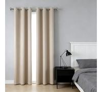 WUXXIANG Rideau Occultant 160 x 250 cm Doux, Thermique Isolant, Isolant Thermique, Anti Froid, Bloquer Lumiere, Anti UV Opaque Rideaux pour Salon Chambre Cuisine Dressing, Beige