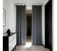 WUXXIANG Rideau Occultant 170 x 180 cm Doux, Thermique Isolant, Isolant Thermique, Anti Froid, Bloquer Lumiere, Anti UV Rideaux Occultants pour Coucher, Vitrage des Balcons, Gris