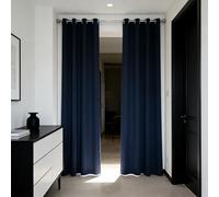WUXXIANG Rideau Occultant 180 x 250 cm Doux, Thermique Isolant, Isolant Thermique, Anti Froid, Bloquer Lumiere, Anti UV Rideaux Occultants pour Coucher, Vitrage des Balcons, Bleu Marine