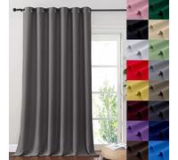 WUXXIANG Rideau Occultant 2 Pièces 150 x 75 cm Thermique Isolant Anti Froid et Chaleur, Rideaux Opaques Thermiques Isolants, avec Noir Doublure, pour Maison Chambre, Gris Foncé
