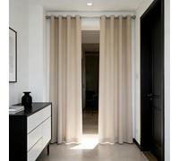 WUXXIANG Rideau Occultant 220 x 210 cm Doux, Thermique Isolant, Isolant Thermique, Anti Froid, Bloquer Lumiere, Anti UV Rideaux Occultants pour Coucher, Vitrage des Balcons, Beige