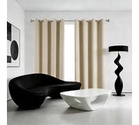 WUXXIANG Rideau Occultant 240 x 240 cm Doux, Thermique Isolant, Isolant Thermique, Anti Froid, Bloquer Lumiere, Anti UV Rideaux Salon Moderne pour Salon Chambre Cuisine Dressing, Beige