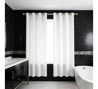 WUXXIANG Rideau Occultant 80 x 220 cm Doux, Thermique Isolant, Isolant Thermique, Anti Froid, Bloquer Lumiere, Anti UV Tenture Opaque à Oeillets pour Coucher, Vitrage des Balcons, Blanc