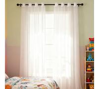 WUXXIANG Rideau Voile 60 x 78 cm Semi-Transparent, Luxurious Doux, Lisse, Elegant Vintage Rideaux Transparent pour Salon et Chambre Terrasse Cuisine Bureau, Blanc