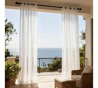 WUXXIANG Rideau Voile 61 x 80 cm Semi-Transparent, Luxurious Doux, Lisse, Elegant Vintage Rideau Semi-Transparent pour Salon et Chambre Terrasse Cuisine Bureau, Blanc