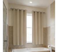 WUXXIANG Rideaux Opaque 160 x 80 cm Bloquer Lumiere, Anti Chaleur, Thermique Isolant, Anti Froid, Chaleur UV Bruit Rideaux Brise-Vue pour Coucher, Vitrage des Balcons, Beige