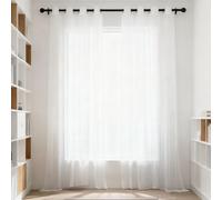 WUXXIANG Rideaux Voilage 57 x 77 cm Semi-Transparent, Luxurious Doux, Lisse, Elegant Vintage Rideau Semi-Transparent pour Salon et Chambre Terrasse Cuisine Bureau, Blanc