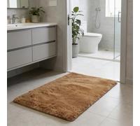 WUXXIANG Tapis de Salon 90 x 60 cm Doux Moelleux, Élégant, Antidérapant, Moderne, à Poils Longs, Facile à Entretenir Tapis Décoratif pour Salon Chambre, Cuisine, Bureau, Couloir, Marron