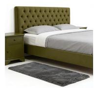 WUXXIANG Tapis Salon 70 x 140 cm Doux Moelleux, Élégant, Antidérapant, Moderne, à Poils Longs, Facile à Entretenir Tapis Salon Chambre pour Chambre, Cuisine, Bureau, Couloir, Gris