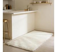 WUXXIANG Tapis Salon 90 x 120 cm Doux Moelleux, Élégant, Antidérapant, Moderne, à Poils Longs, Facile à Entretenir Tapis de Sol Grand pour Salon Chambre, Cuisine, Bureau, Couloir, Blanc