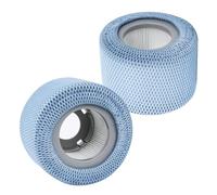WuYan Lot de 2 filtres de jacuzzi et 2 couvercles en maille pour piscines gonflables MSPA, version améliorée de la pompe à cartouche de filtre adaptée à tous les jacuzzis MSPA