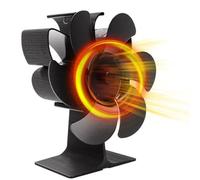 WuYan Ventilateur Poele à Bois,6 Pièces de Ventilateur Cheminée, Pas d’électricité utilisée, Fonctionnement Silencieux, écologique, par la Chaleur