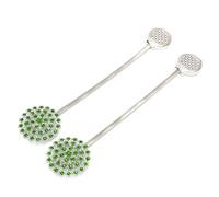 Wuyangcun 1 Paire Embrasses à Rideaux magnétiques Lot de 2 Fleur Cristal Élégantes sans perçage pour Salon et Chambre (Vert)