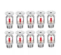 Wuyangcun 10 Têtes d'arrosage Anti-Incendie Pendant 68°C Alliage avec Ampoule en Verre Rouge Usage Résidentiel et Commercial