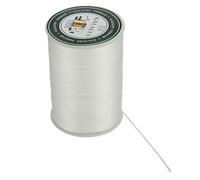 Wuyangcun Cordon à coudre en polyester ciré solide pour couture à la main, artisanat, bracelet, portefeuille, bricolage - Blanc - 90 m x 0,8 mm