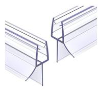 Wuyangcun Lot de 2 Joints d'Étanchéité pour Porte de Douche 50cm Bord bleuté PVC Total 100cm Idéal pour Salle de Bain Moderne (6mm)