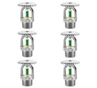 Wuyangcun Lot de 6 têtes d'arroseur verticales avec filetage de 1,27 cm, 93 ℃ 92,8 °C, réponse rapide, sécurité certifiée pour cuisine, chaufferie