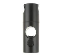 Wuyangcun Support de Pommeau de Douche à Main en Plastique 25 mm, Rotatif à 360°,Réglable avec Bouton, pour Barre Coulissante sans Perçage (Noir)
