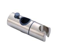 Wuyangcun Support douchette réglable 24 mm en plastique rotatif 360° avec bouton pour barre de douche sans perçage (Brossé)
