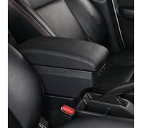 WUYDKEL Accoudoirs Boîte Compatible avec Peugeot pour Partner pour Tepee 2015 2016 2017 2018 2019 2020 2021 Accoudoir Console Centrale Boîte De Rangement Accessoires De Voiture USB(C1 Black Line)