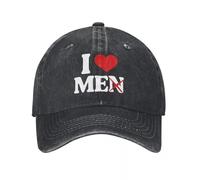 WUYIJGCS Classic J’Aime Moi, Lettres, ᄅtᄅ Printanier Demin Cap Léger Chapeaux pour Hommes Essentiels pour L’été