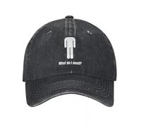 WUYIJGCS Classic Sarcastic Qu’est-ce Que j’AI Besoin Demin Cap Chapeau de Golf Respirant Casquette de Baseball pour Hommes Essentiel pour l’été