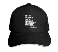 WUYIJGCS Classique Avoir des ennuis. De Bons ennuis. des ennuis nécessaires. John Lewis Casquette de Baseball Chapeau De Pêche De Luxe Homme Femmes Essentiel pour l’Automne et l’été