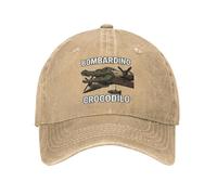 WUYIJGCS Classique Italien Brainrot Bombardino Crocodile Avion Casquette de Baseball Sun Hippie Lavé Trucker Chapeau Hommes Casquettes de Baseball Classiques Essentiel pour l’Automne et l’été